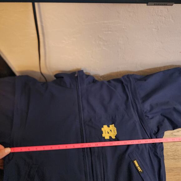 Zero Restriction VTG Navy Gortex Jacket M Convertible Notre Dame - Picture 3 of 7